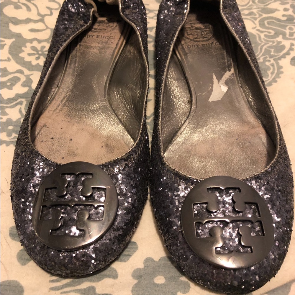 Tory Burch Reva Flats glitter size 8